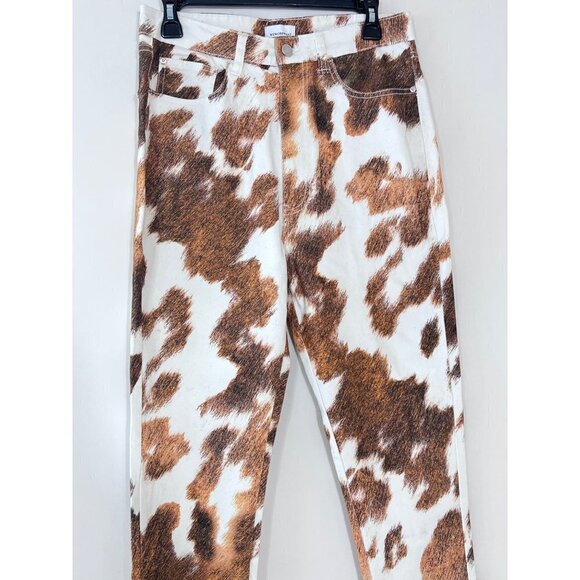 STILETTO SLIT COWHIDE SKINNY JEAN IN BROWN size 29 new without tags - Picture 3 of 5